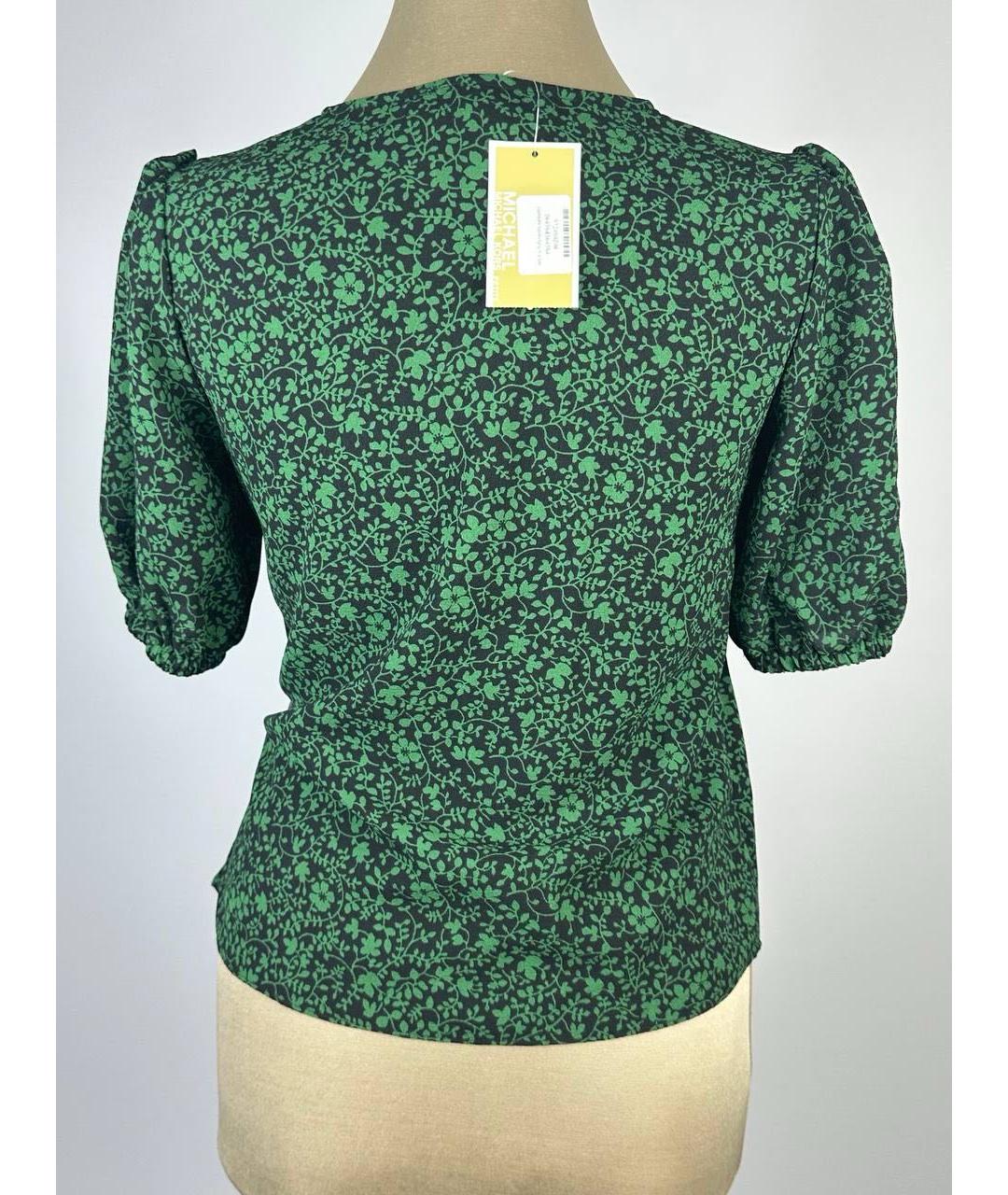 MICHAEL MICHAEL KORS Зеленая полиэстеровая блузы, фото 4