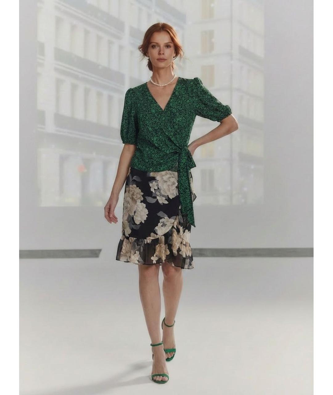 MICHAEL MICHAEL KORS Зеленая полиэстеровая блузы, фото 6