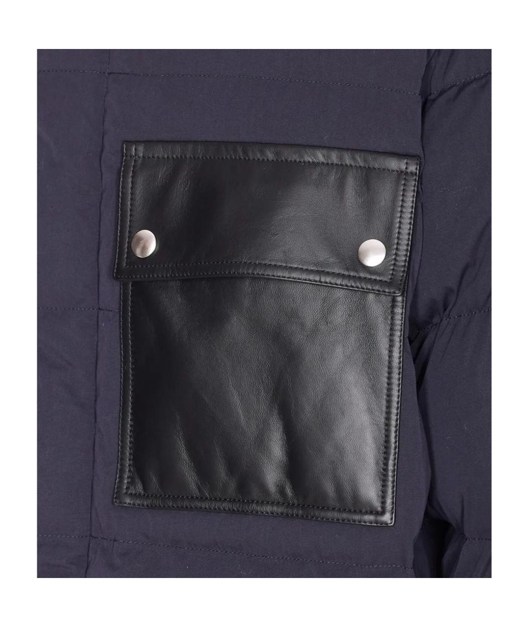 BOTTEGA VENETA Темно-синяя полиамидовая куртка, фото 3