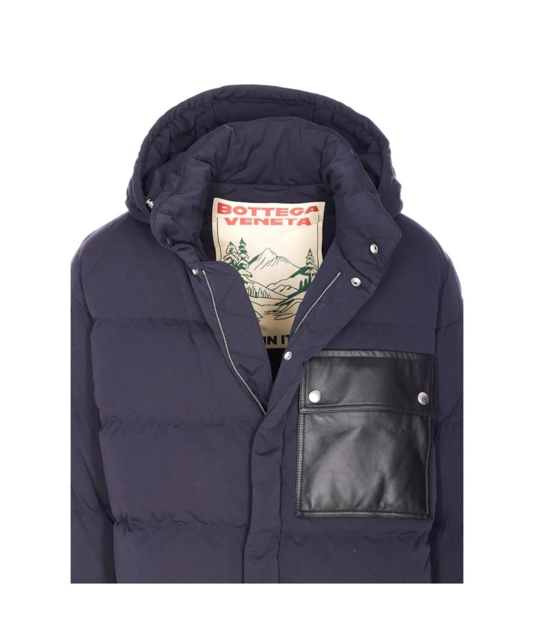BOTTEGA VENETA Темно-синяя полиамидовая куртка, фото 4