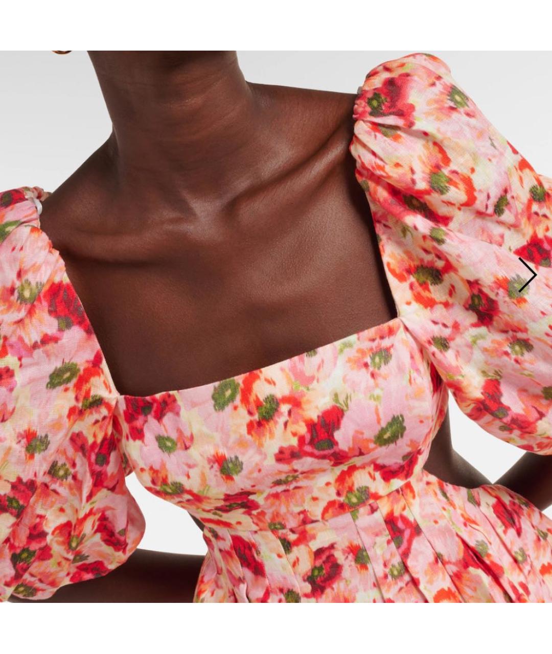 ZIMMERMANN Мульти льняное повседневное платье, фото 5