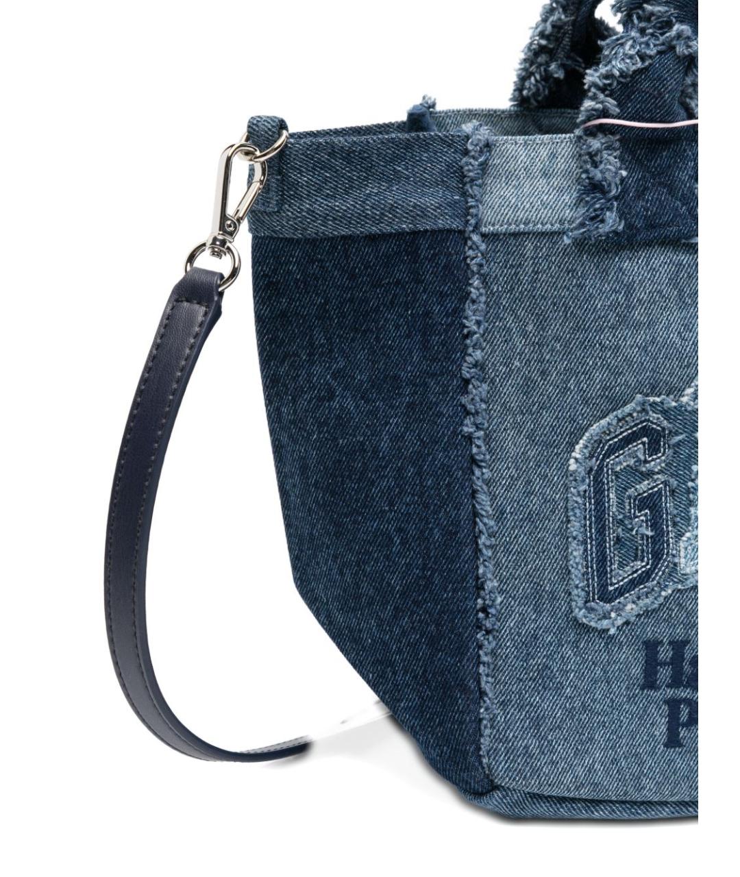GANNI Синяя хлопковая сумка тоут, фото 5