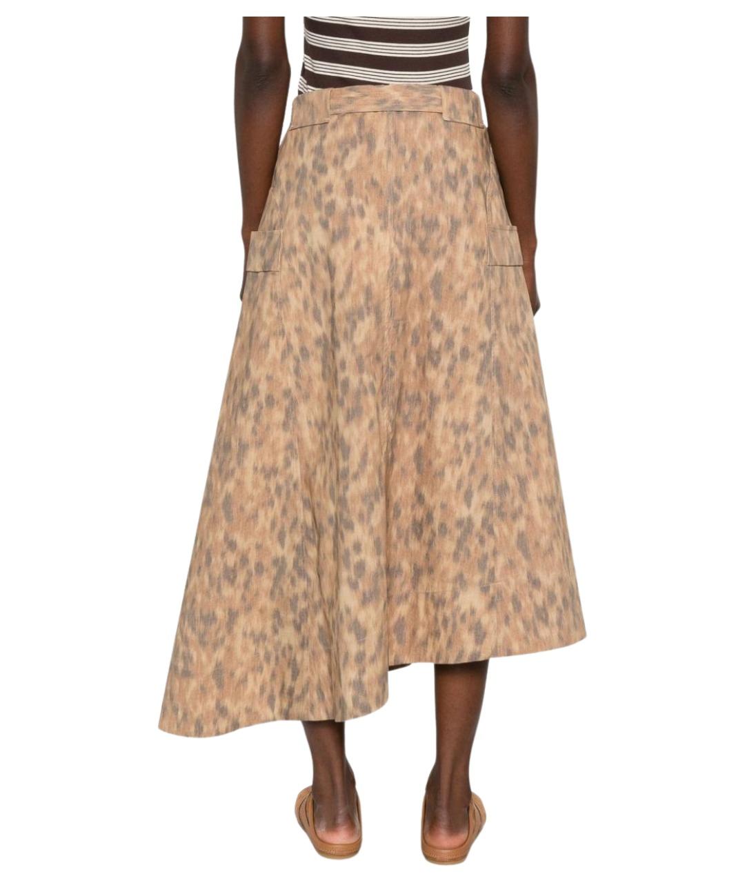 GANNI Мульти хлопковая юбка миди, фото 4