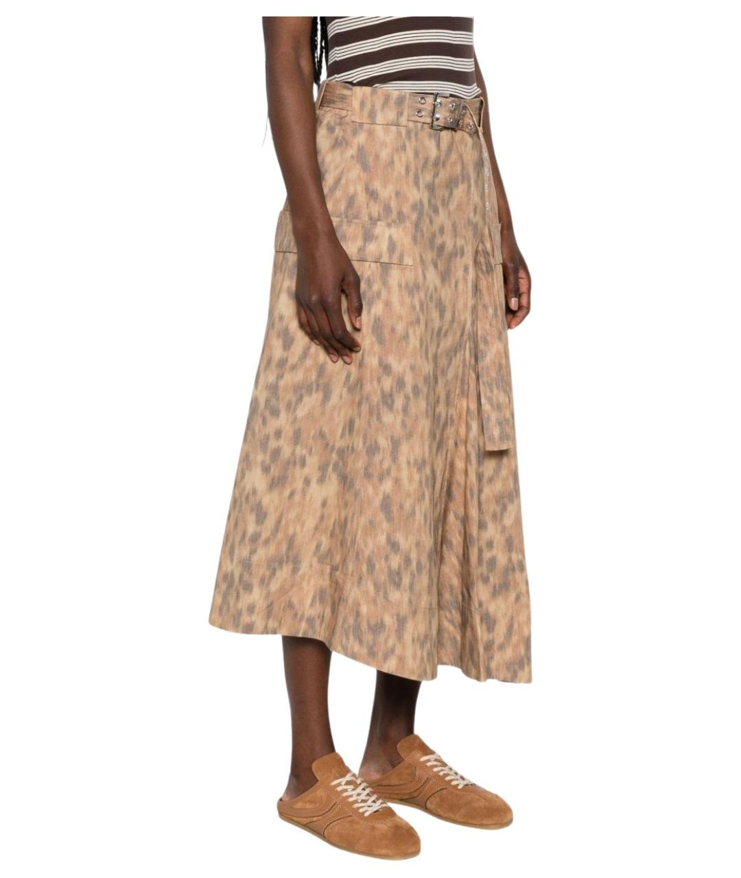 GANNI Мульти хлопковая юбка миди, фото 2