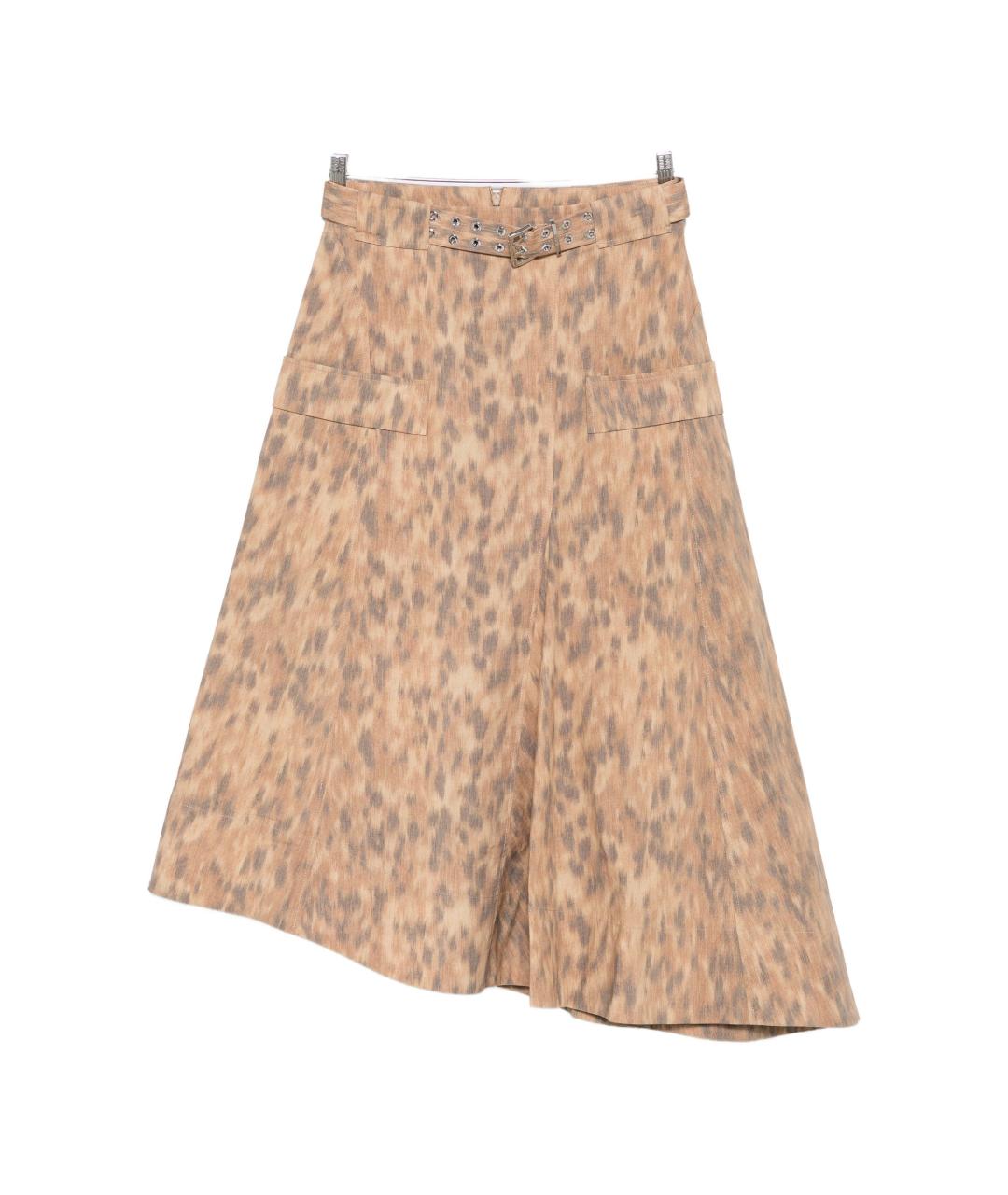 GANNI Мульти хлопковая юбка миди, фото 1