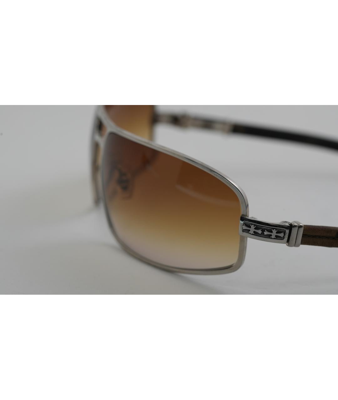 CHROME HEARTS Желтые металлические солнцезащитные очки, фото 3