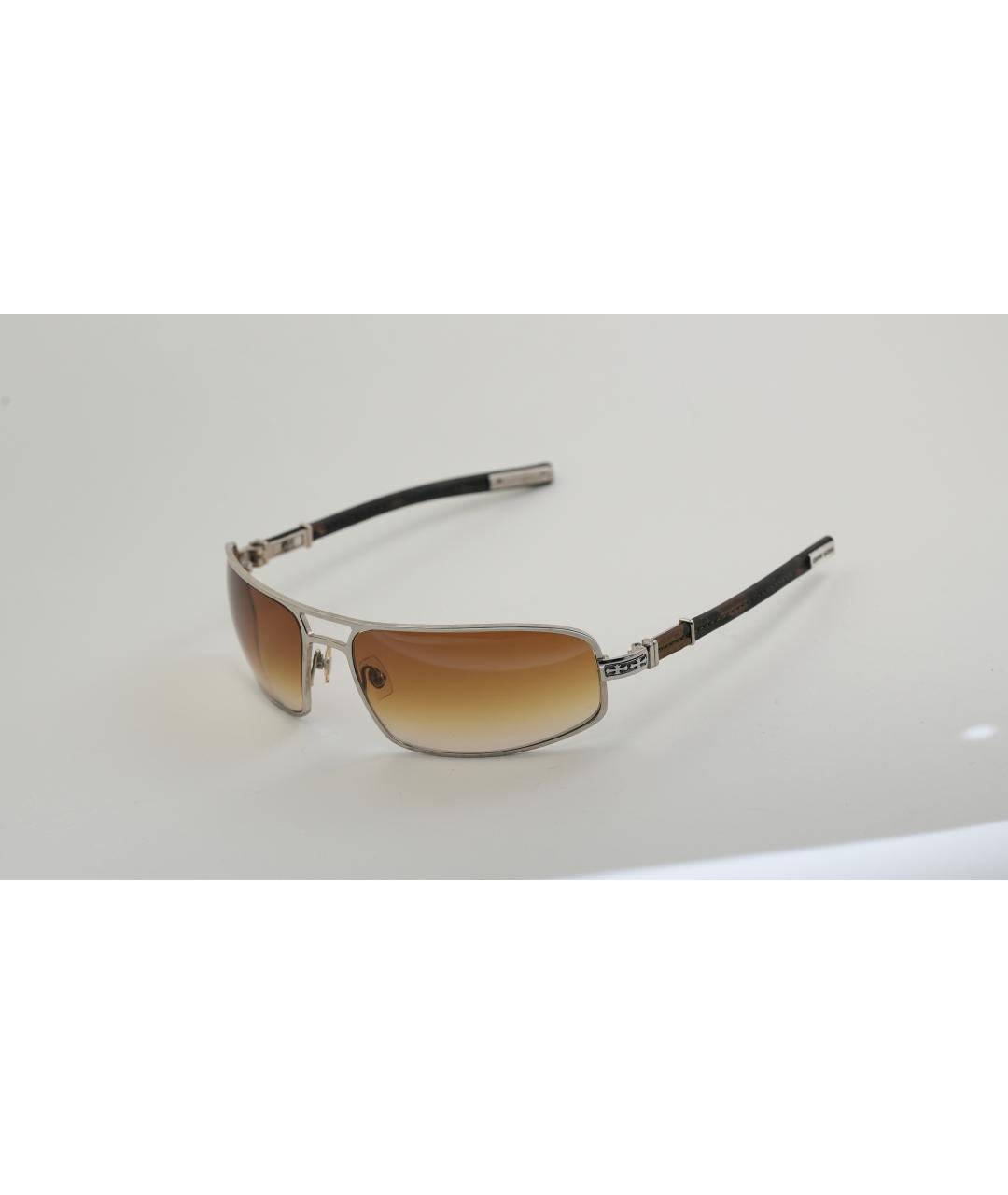 CHROME HEARTS Желтые металлические солнцезащитные очки, фото 9