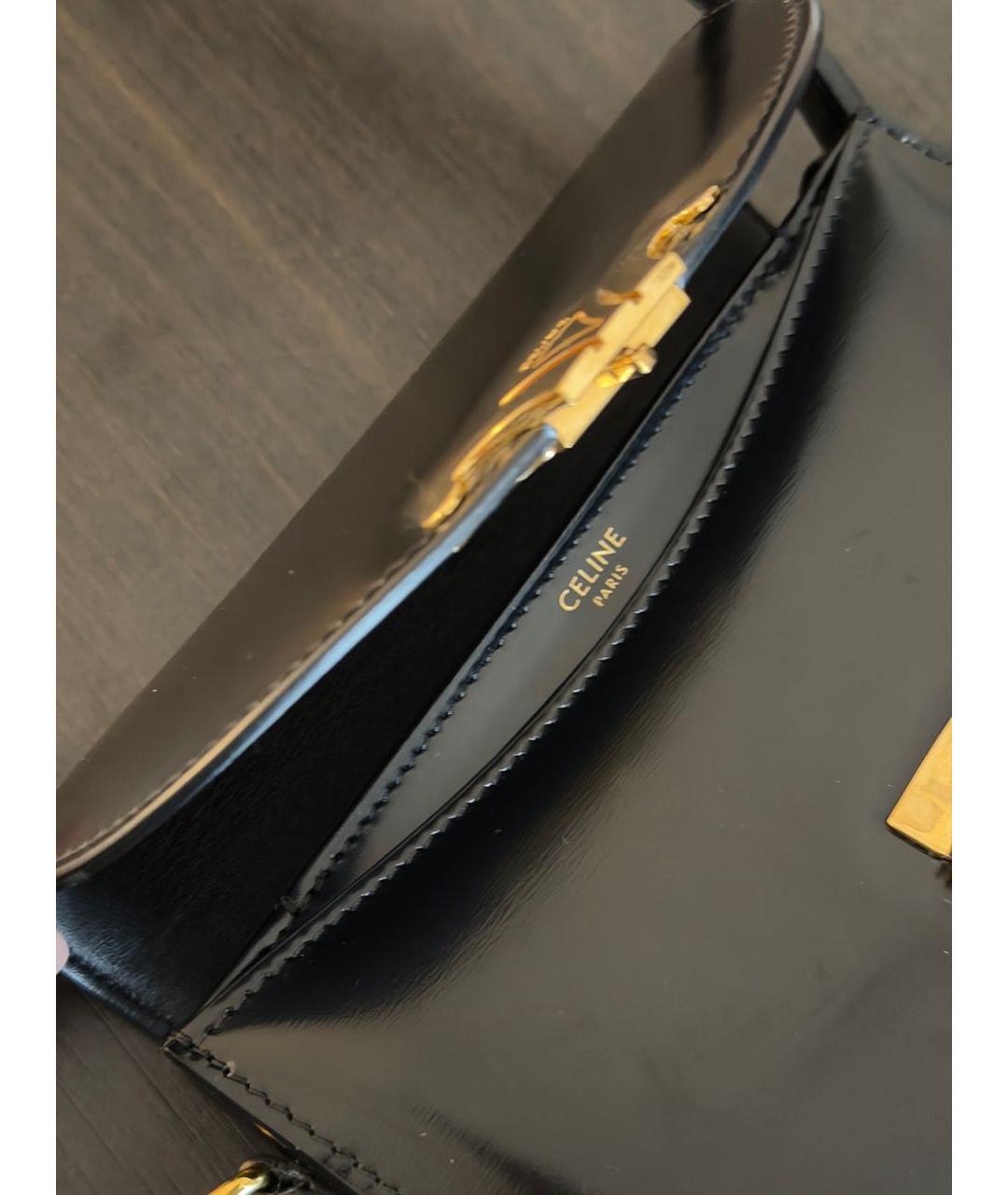 CELINE Черная кожаная сумка через плечо, фото 4