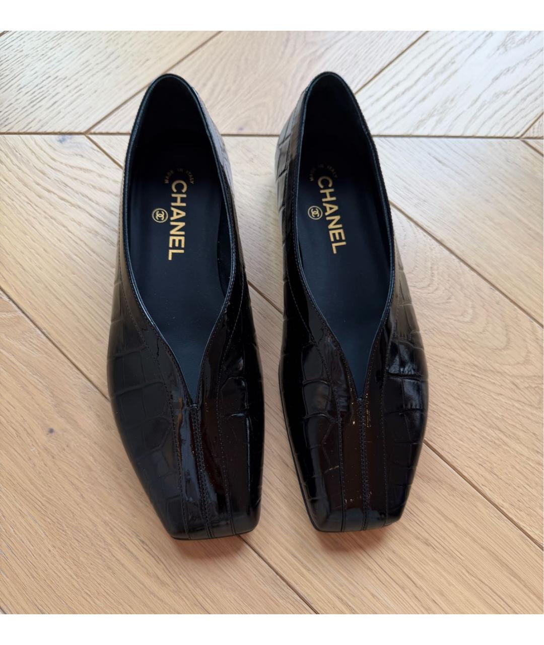 CHANEL Черные кожаные лоферы, фото 2