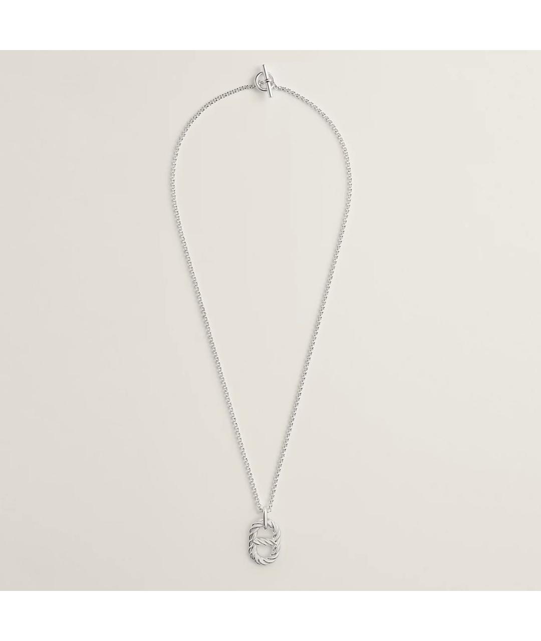 HERMES Серебряное серебряное колье, фото 6