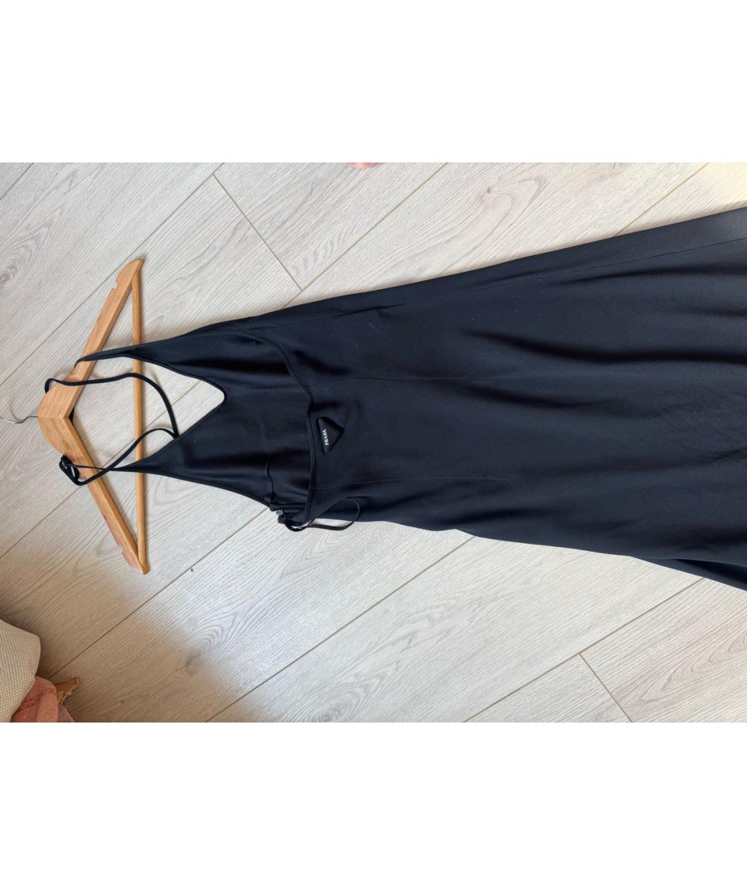 PRADA Темно-синее вискозное вечернее платье, фото 4