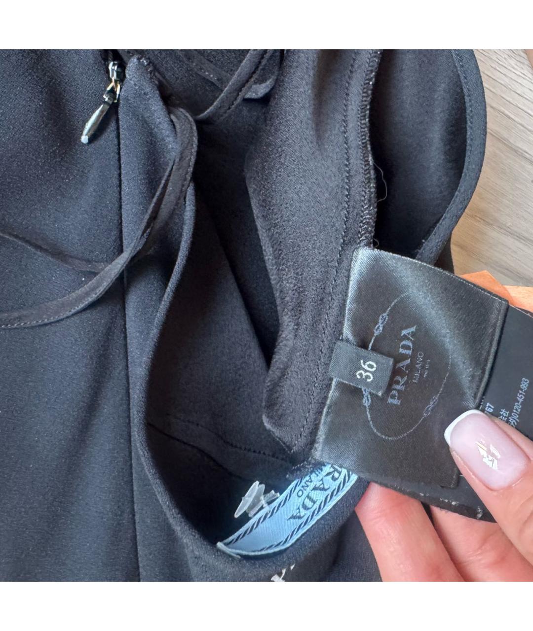 PRADA Темно-синее вискозное вечернее платье, фото 2