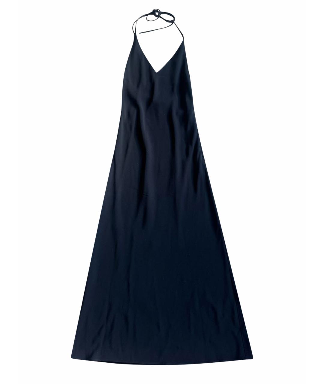 PRADA Темно-синее вискозное вечернее платье, фото 1