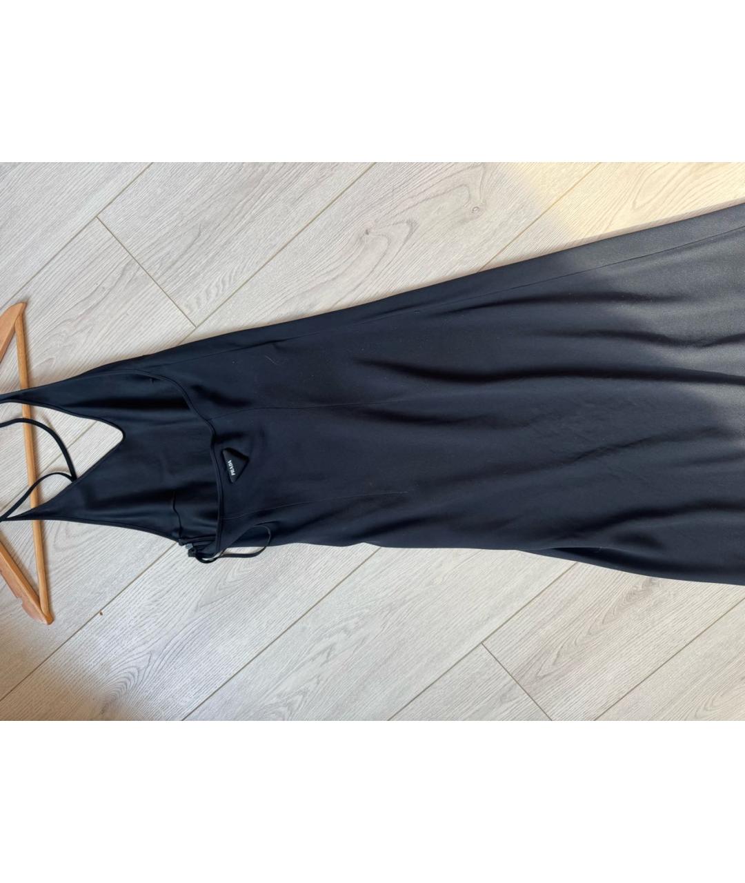 PRADA Темно-синее вискозное вечернее платье, фото 3