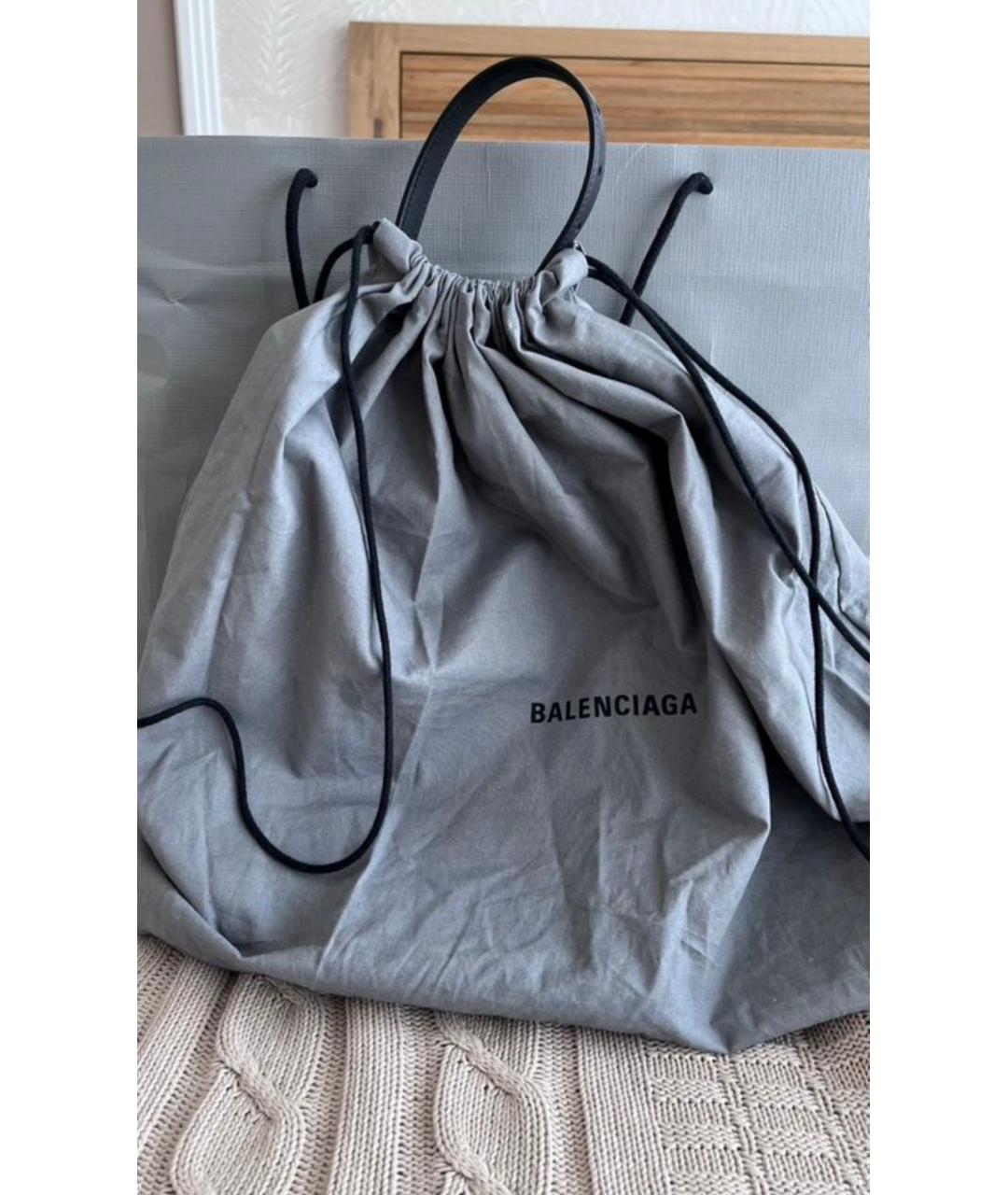 BALENCIAGA Черная кожаная сумка с короткими ручками, фото 4