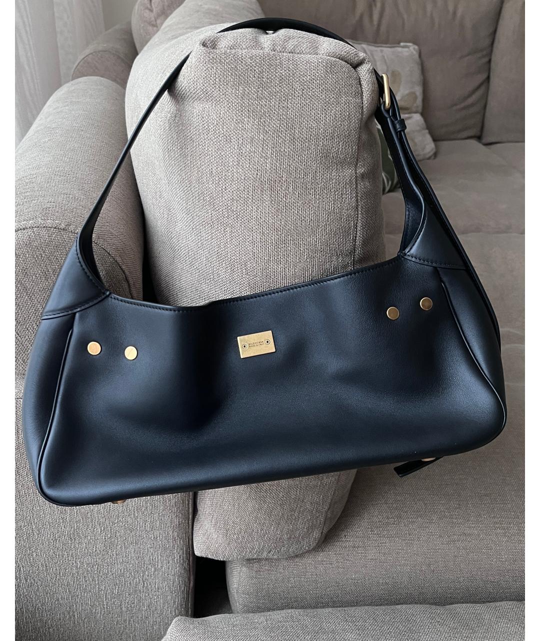 BALENCIAGA Черная кожаная сумка с короткими ручками, фото 3