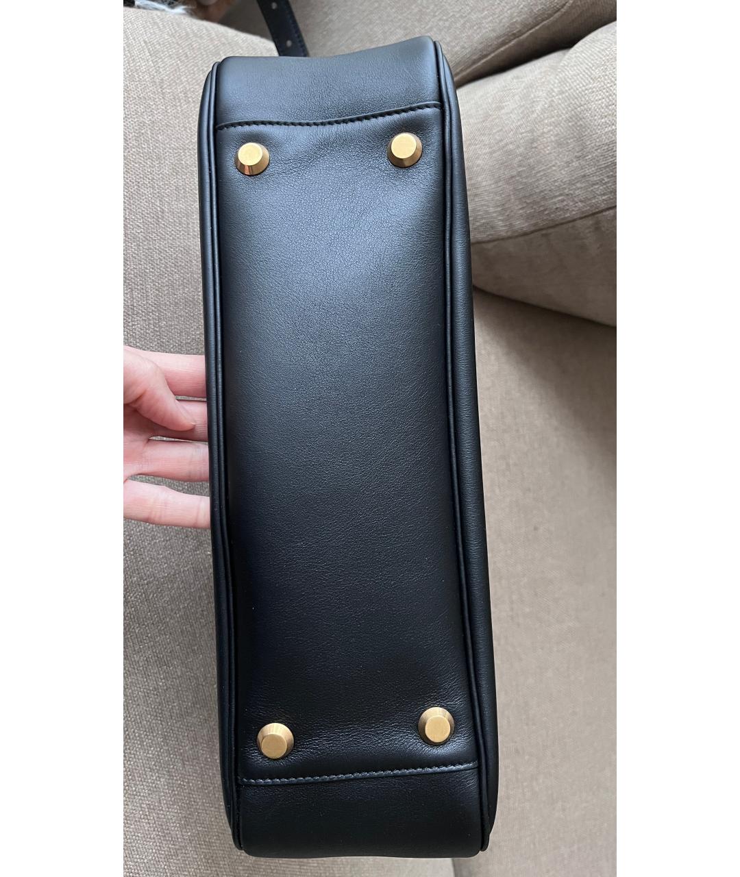 BALENCIAGA Черная кожаная сумка с короткими ручками, фото 2