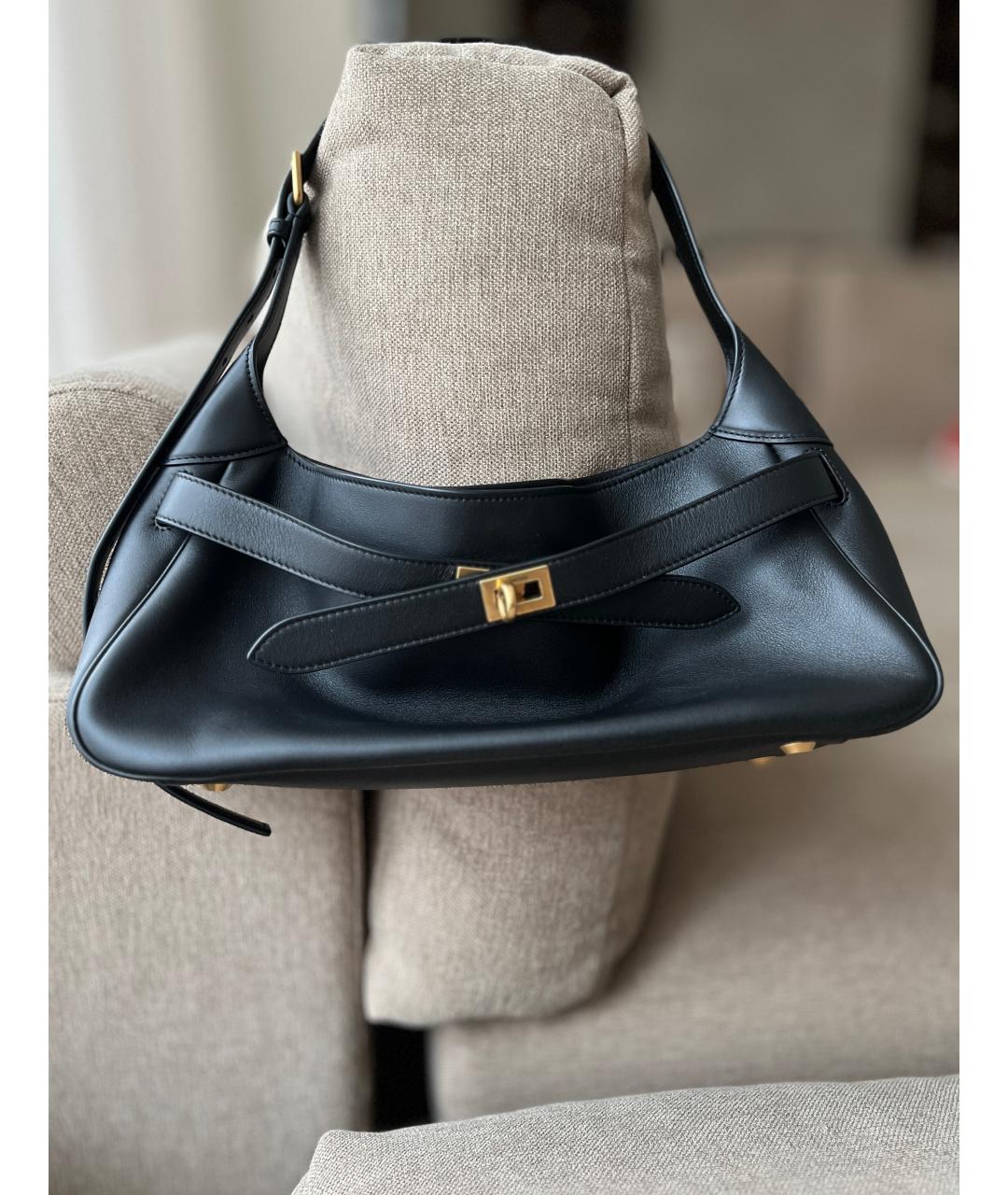 BALENCIAGA Черная кожаная сумка с короткими ручками, фото 5