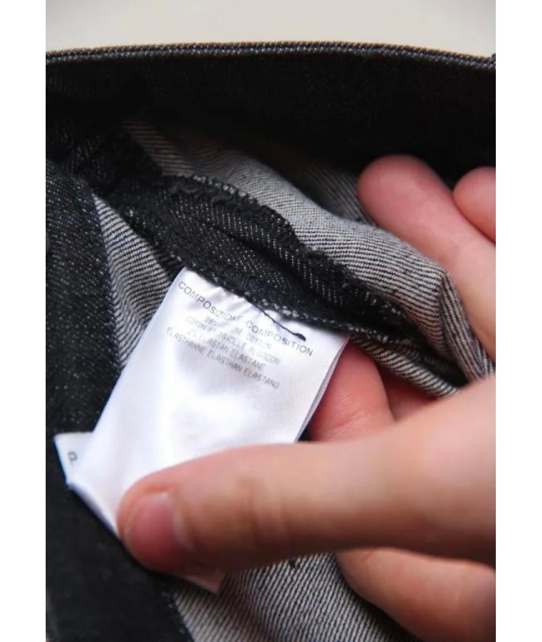BALENCIAGA Черные хлопковые прямые джинсы, фото 9
