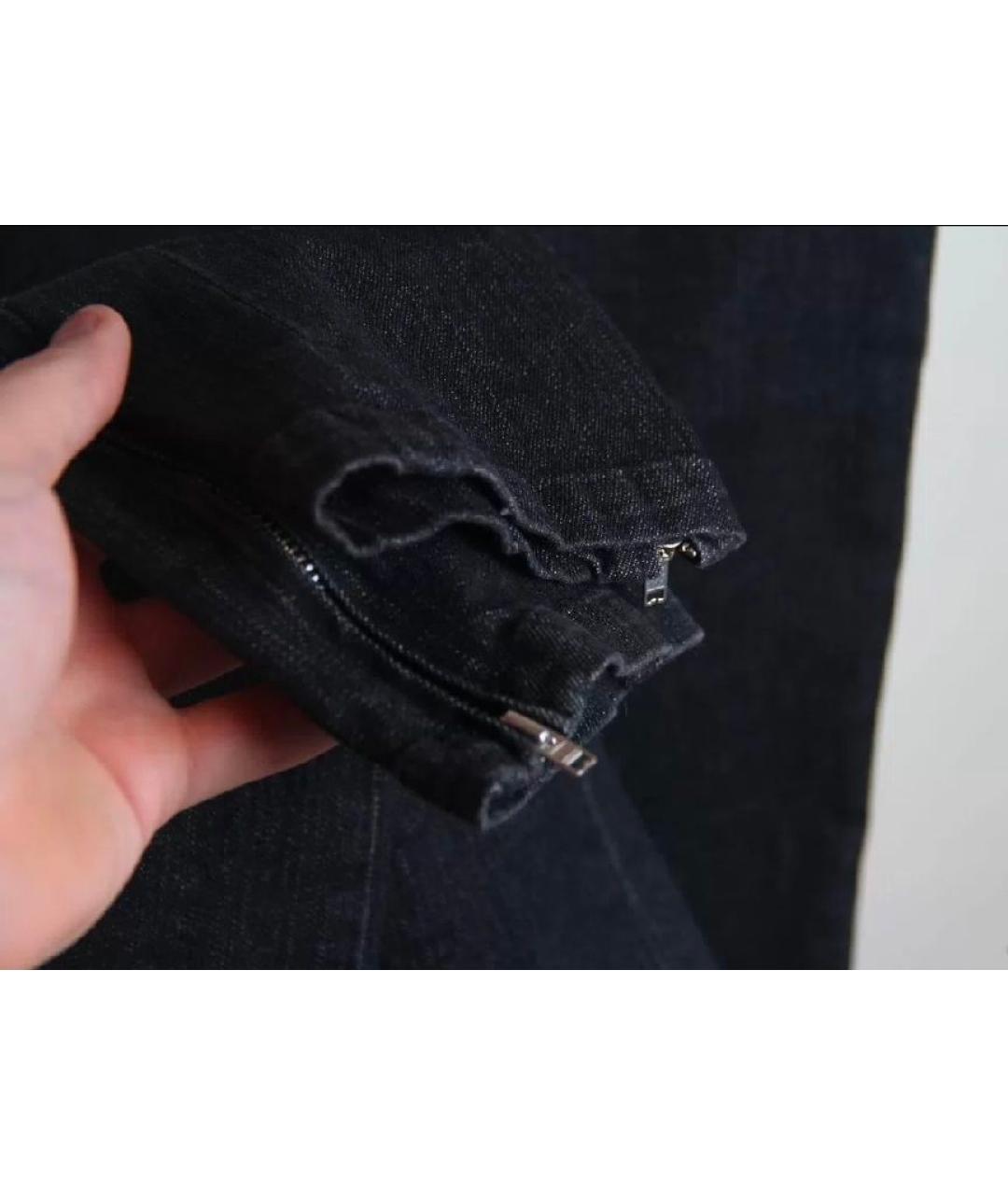 BALENCIAGA Черные хлопковые прямые джинсы, фото 5