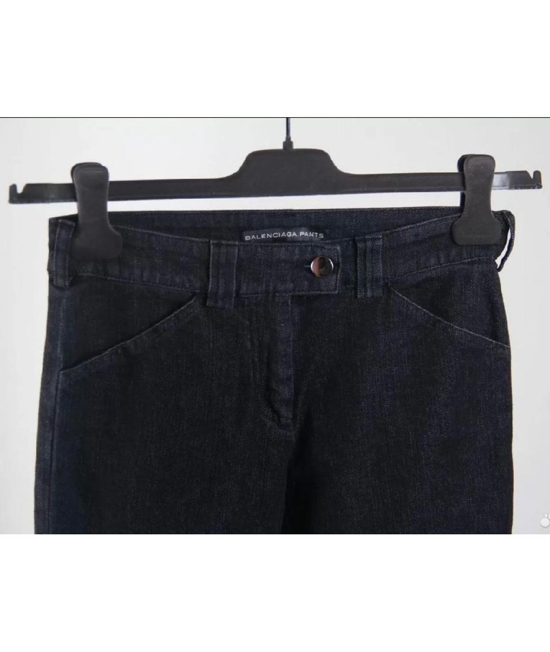 BALENCIAGA Черные хлопковые прямые джинсы, фото 3