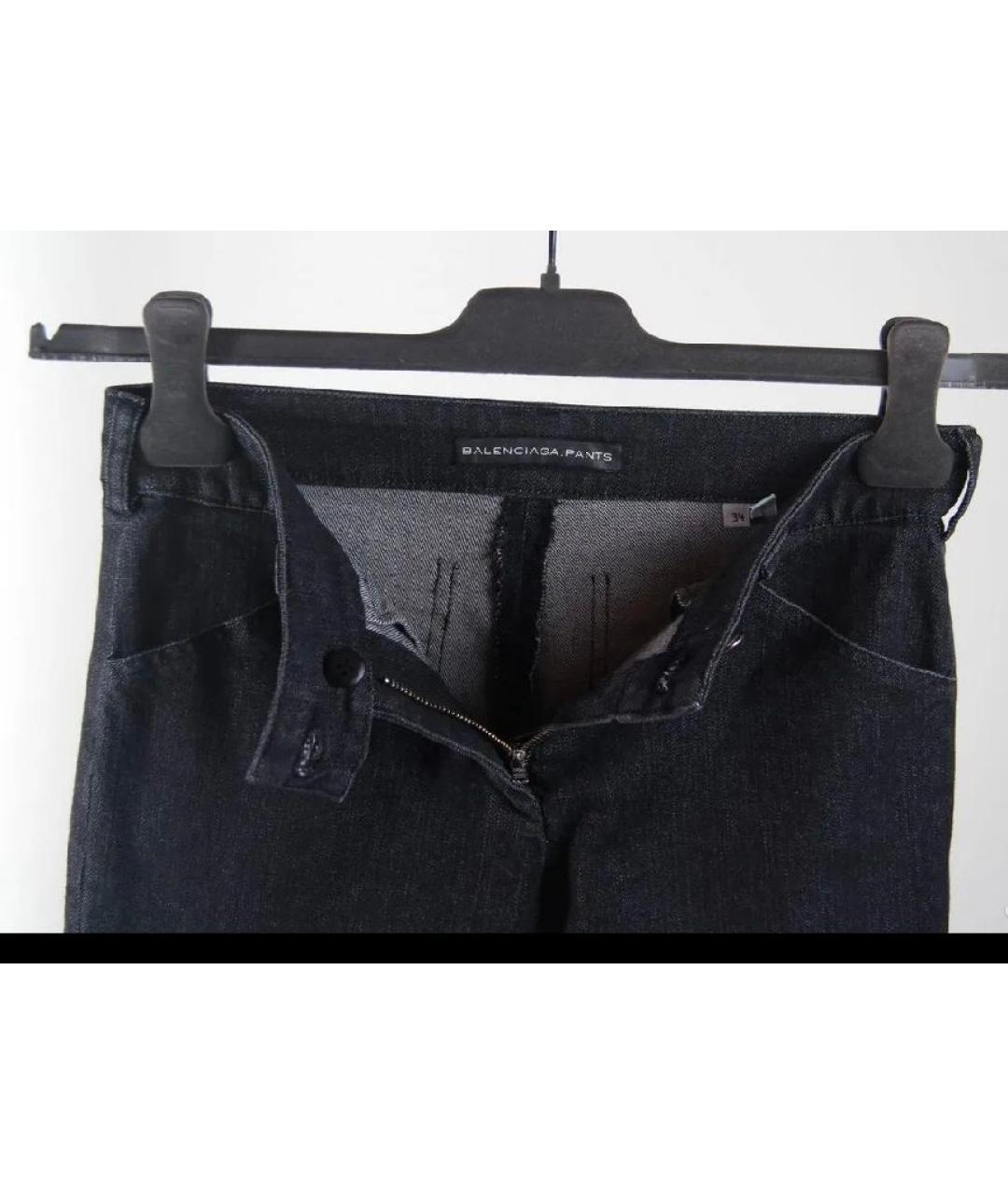 BALENCIAGA Черные хлопковые прямые джинсы, фото 6