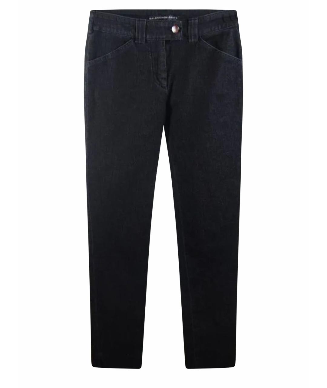 BALENCIAGA Черные хлопковые прямые джинсы, фото 1