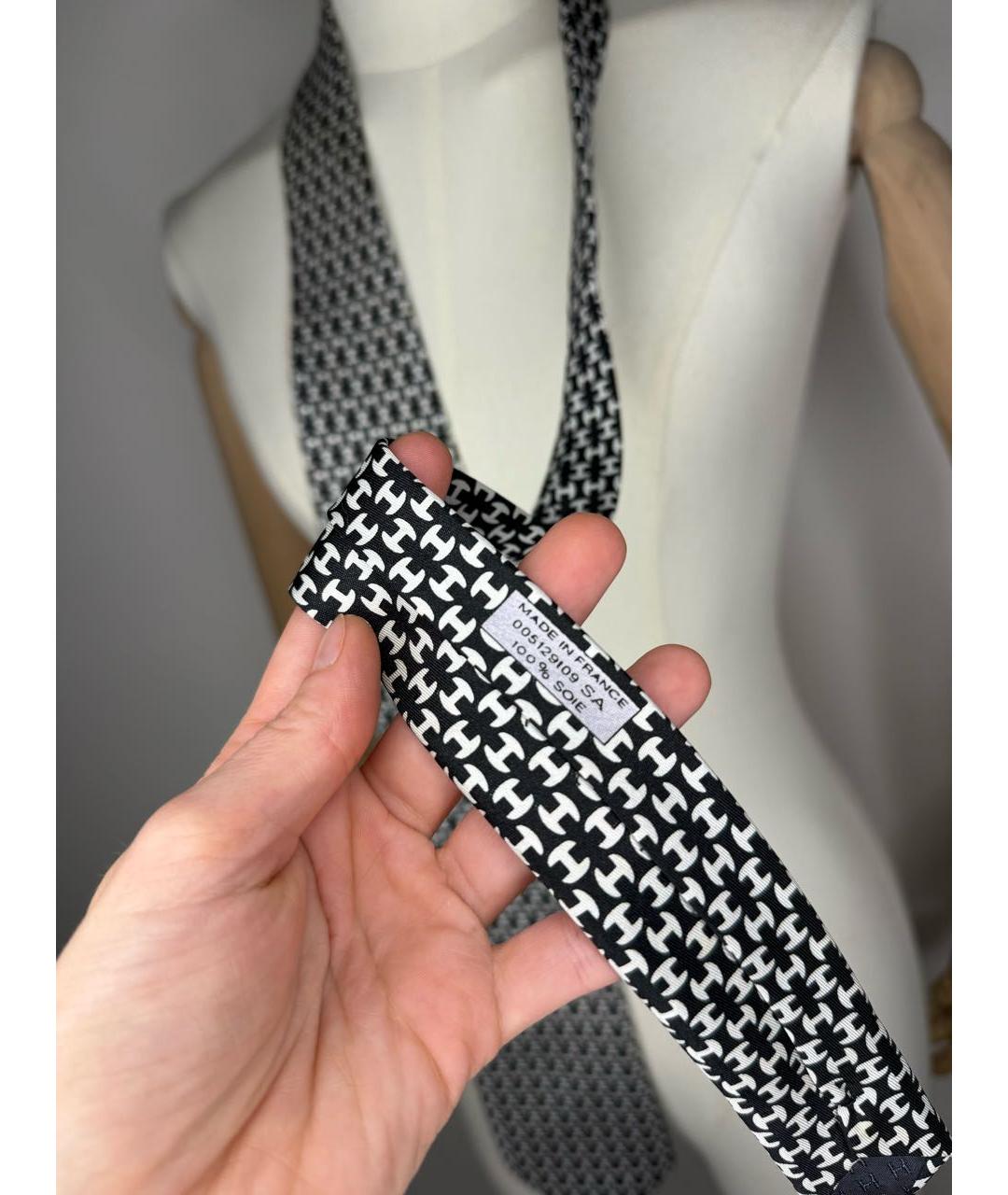 HERMES Мульти шелковый галстук, фото 8