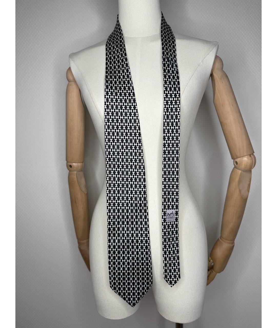 HERMES Мульти шелковый галстук, фото 4
