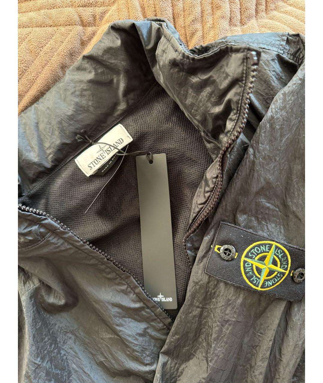 STONE ISLAND Черная полиамидовая куртка, фото 3