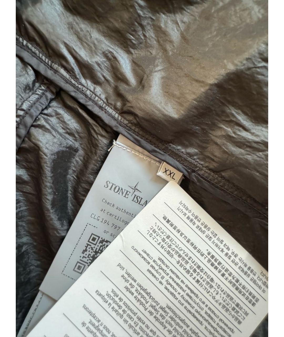 STONE ISLAND Черная полиамидовая куртка, фото 6