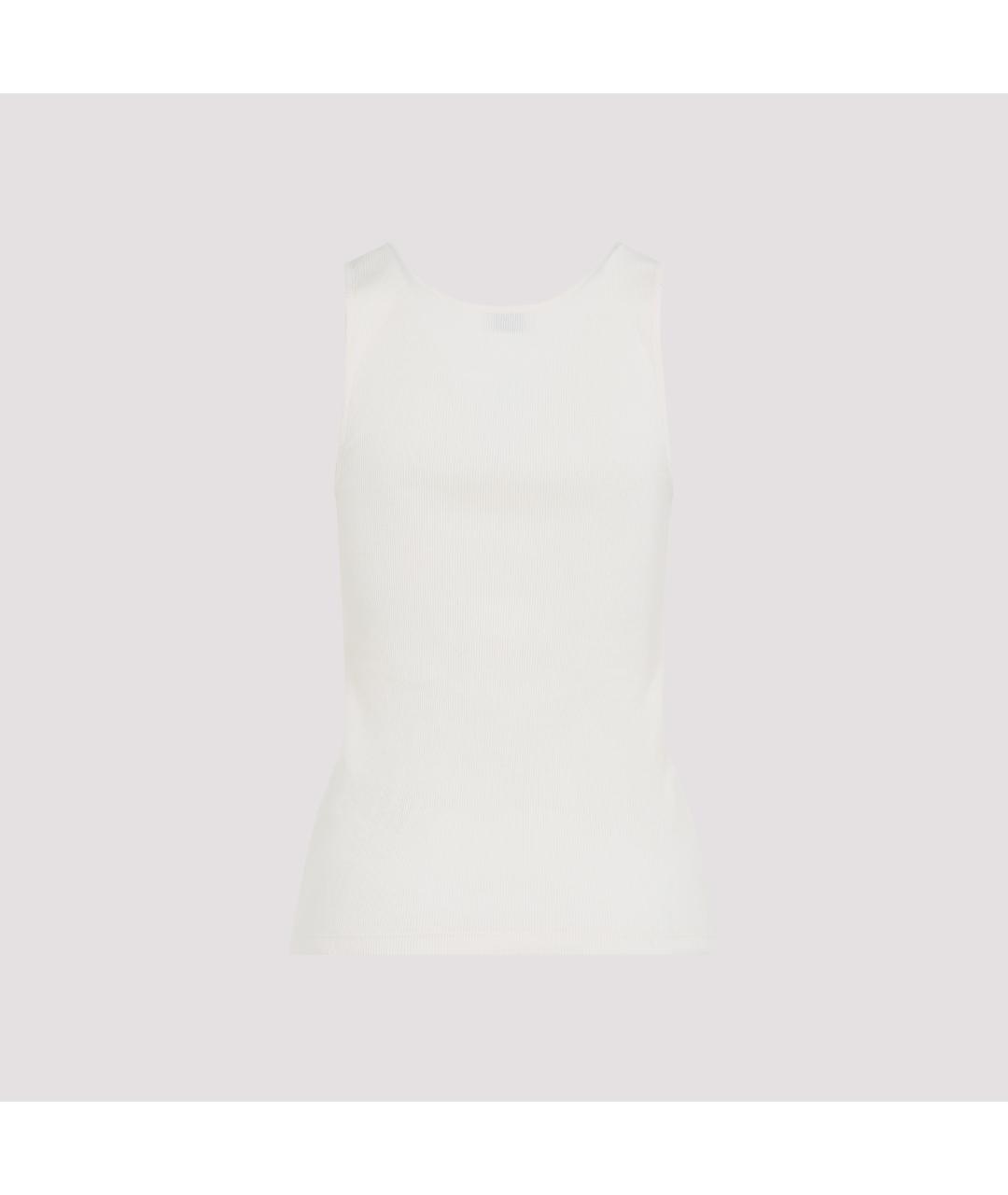 SAINT LAURENT Белая хлопковая майка, фото 3