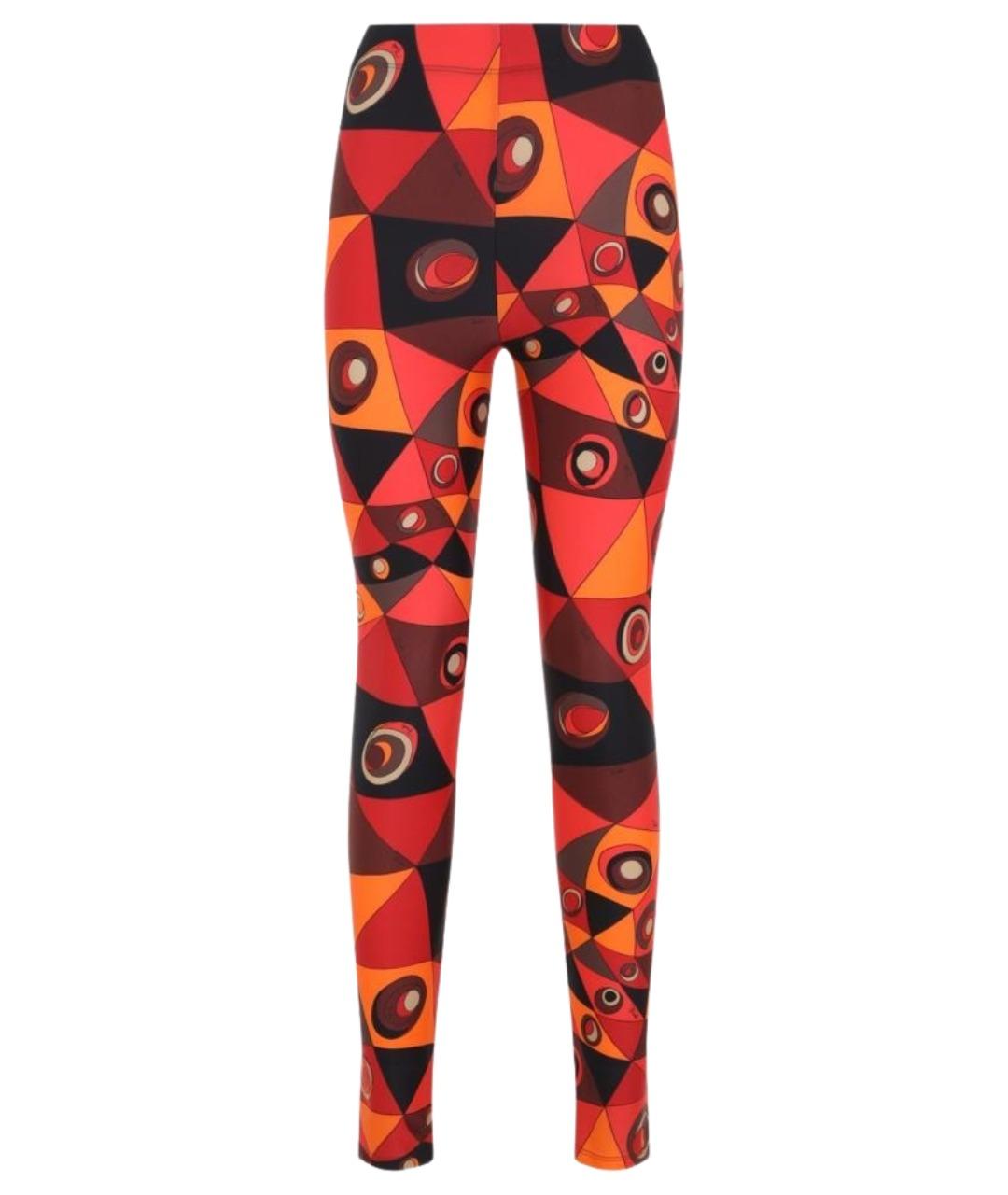 PUCCI Оранжевое полиамидовые леггинсы и велосипедки, фото 1