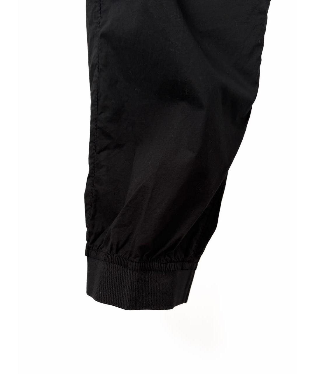 STONE ISLAND Черные хлопковые повседневные брюки, фото 5