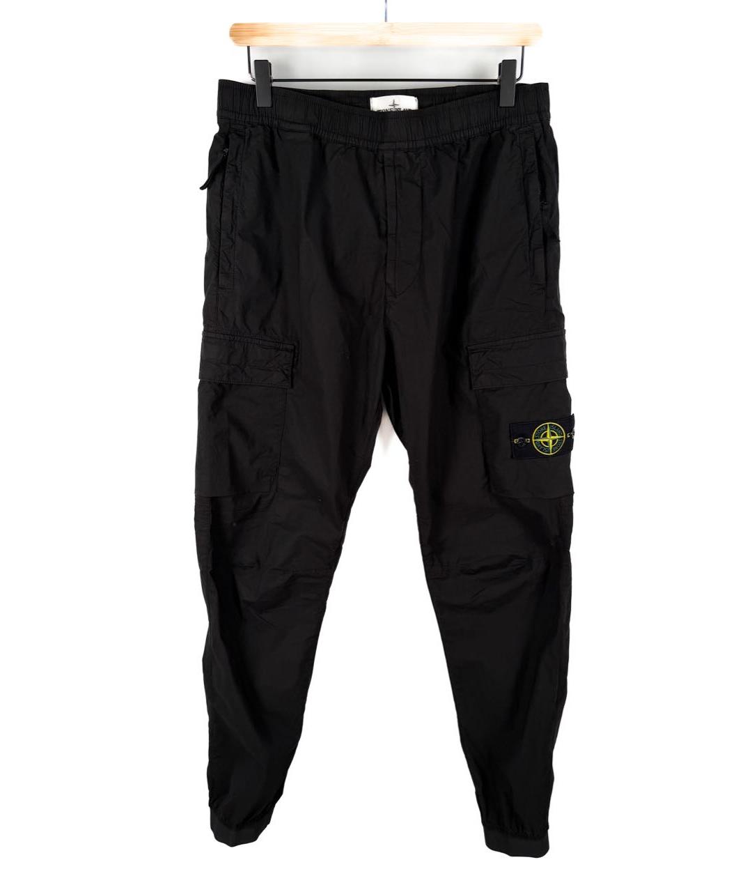 STONE ISLAND Черные хлопковые повседневные брюки, фото 7