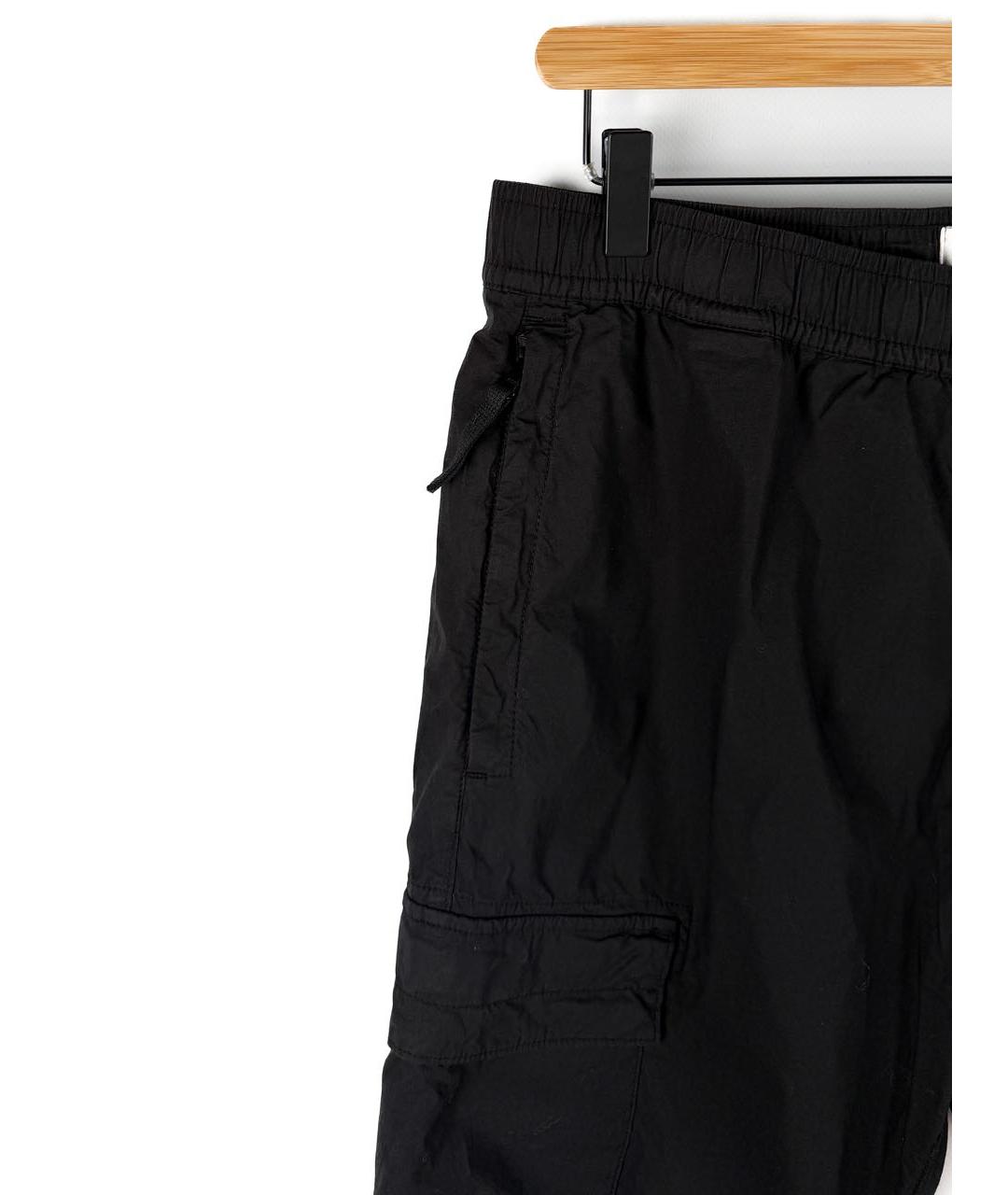 STONE ISLAND Черные хлопковые повседневные брюки, фото 3