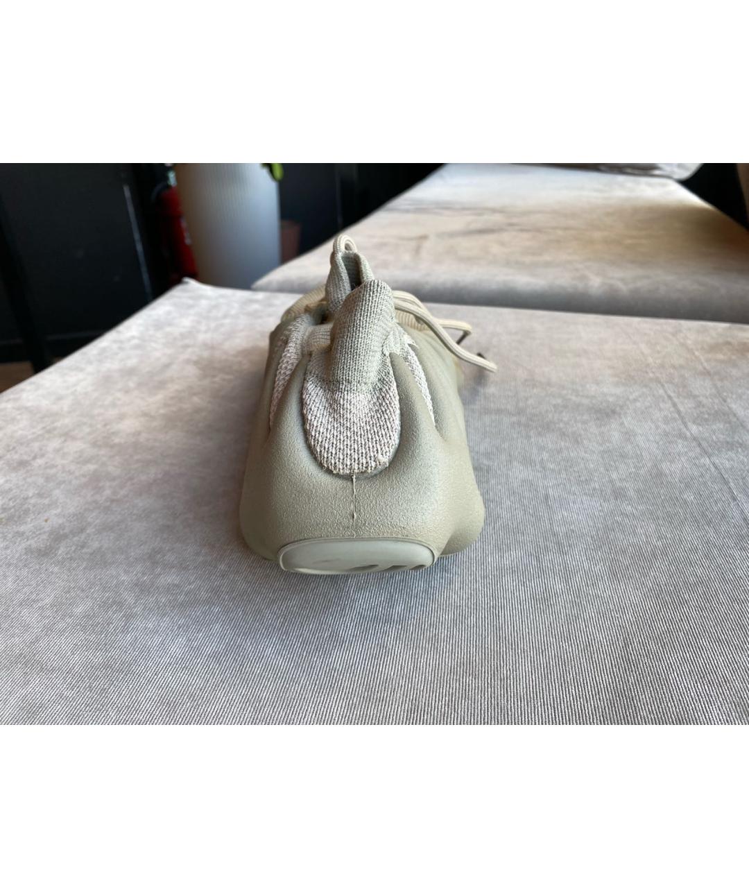 ADIDAS YEEZY Бежевые текстильные низкие кроссовки / кеды, фото 4