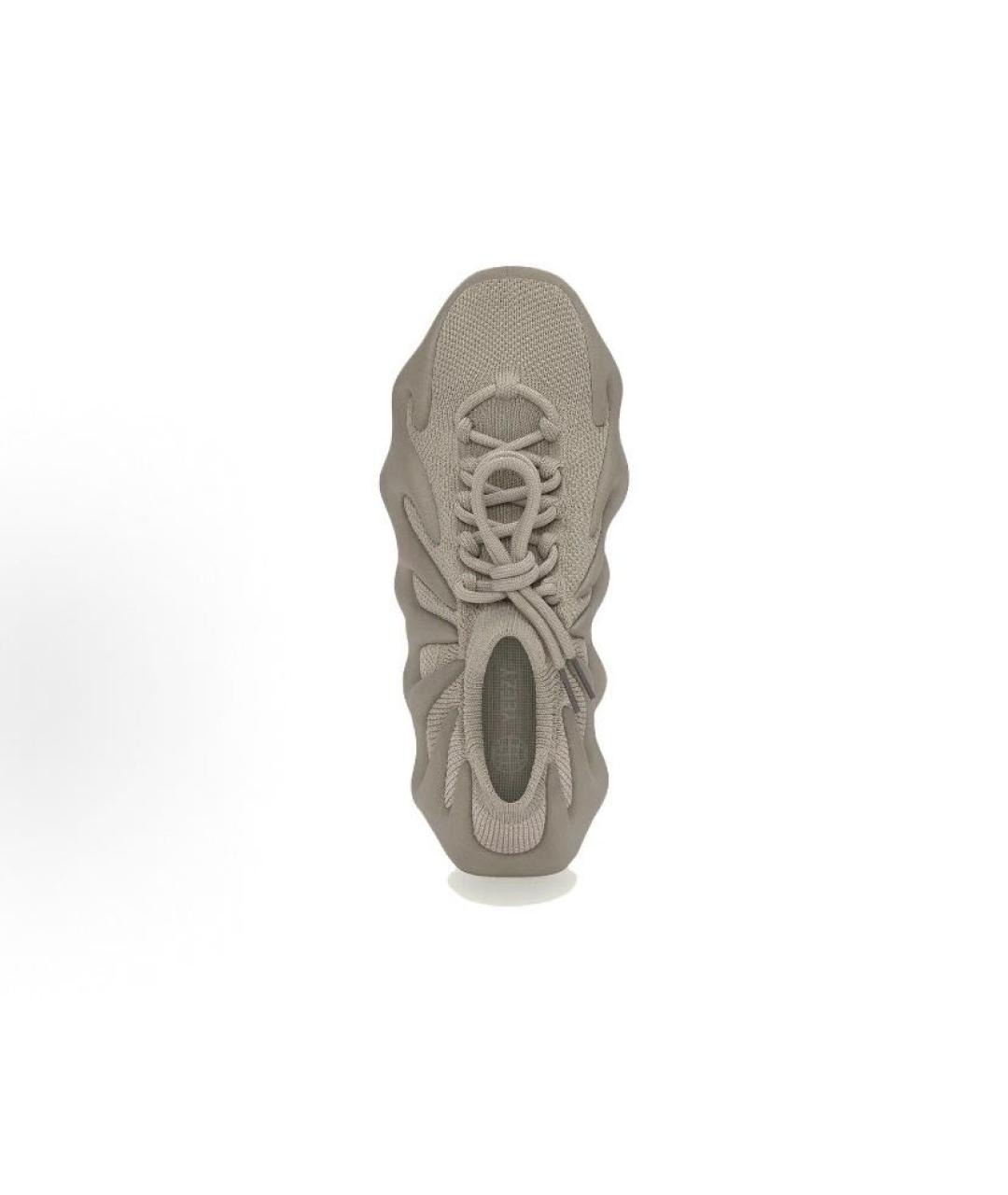 ADIDAS YEEZY Бежевые текстильные низкие кроссовки / кеды, фото 3