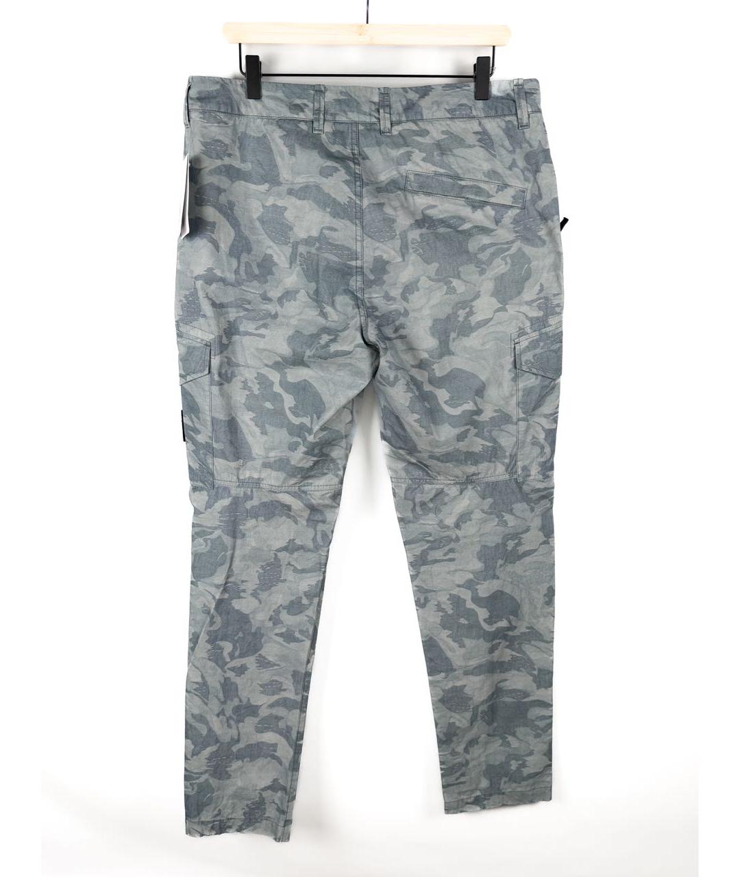 STONE ISLAND Серые хлопковые повседневные брюки, фото 2