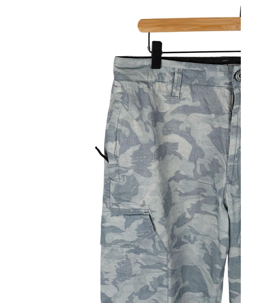 STONE ISLAND Серые хлопковые повседневные брюки, фото 5