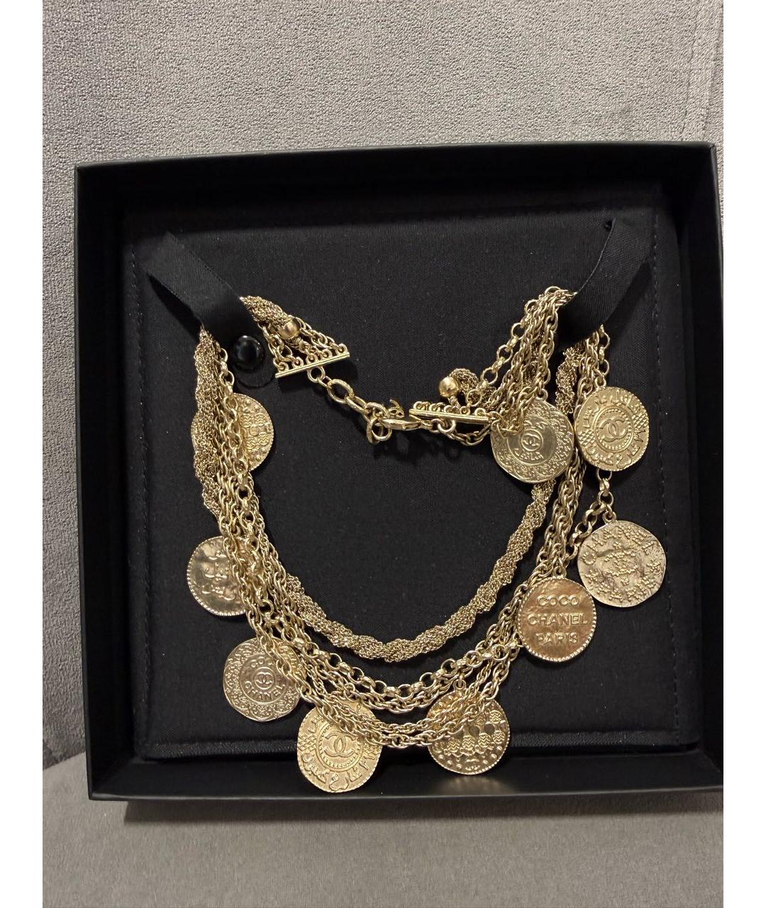 CHANEL Золотое металлическое колье, фото 5