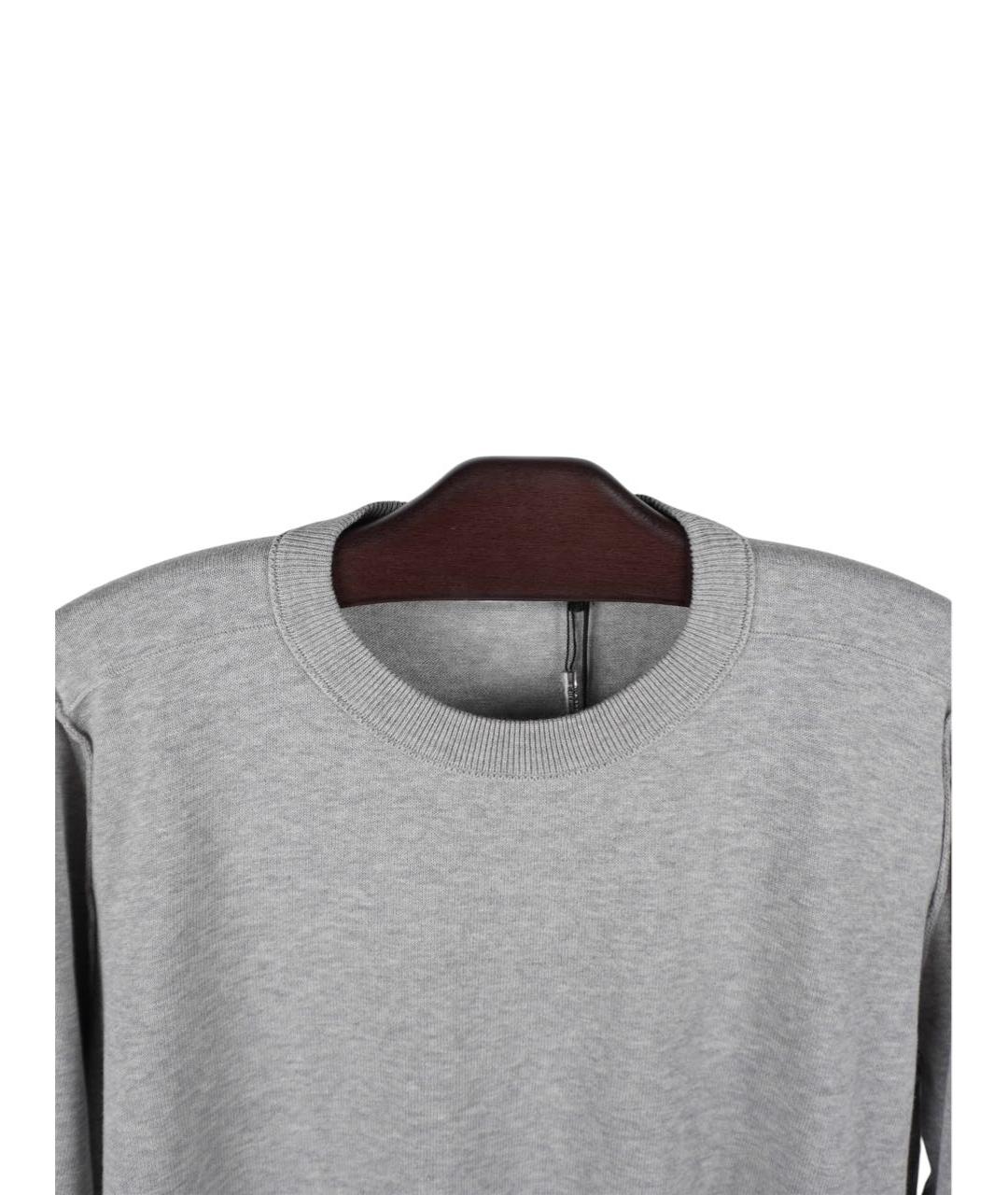 STONE ISLAND Серый хлопковый джемпер / свитер, фото 4