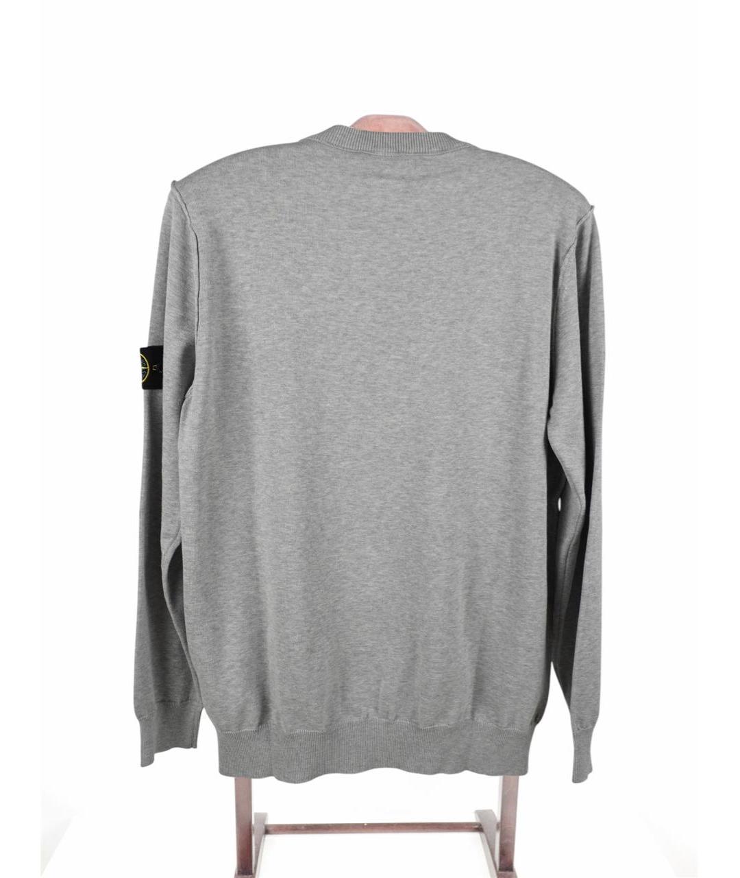 STONE ISLAND Серый хлопковый джемпер / свитер, фото 2