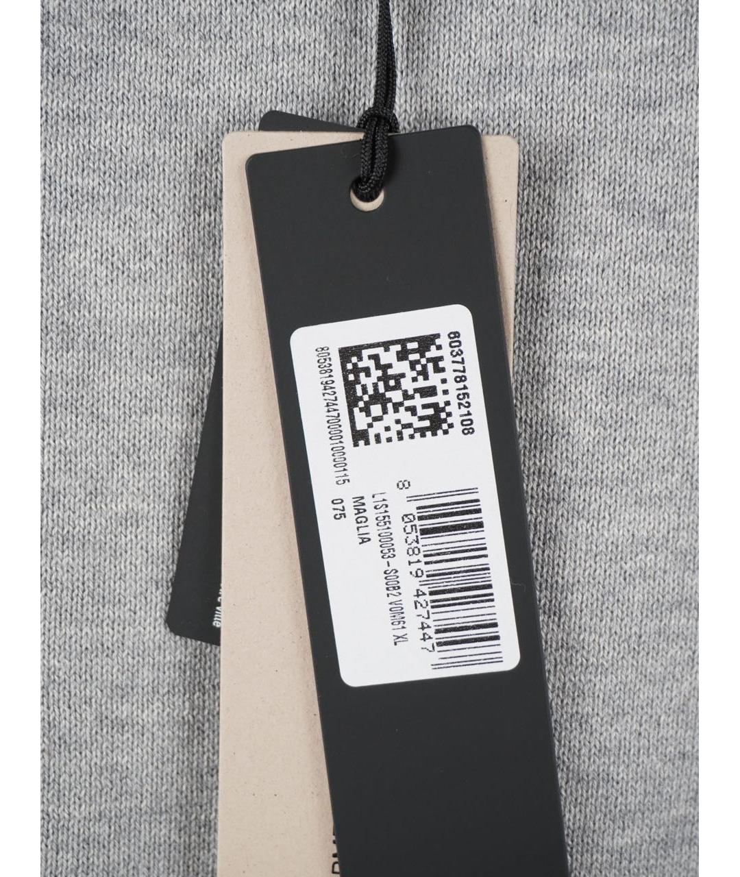 STONE ISLAND Серый хлопковый джемпер / свитер, фото 7