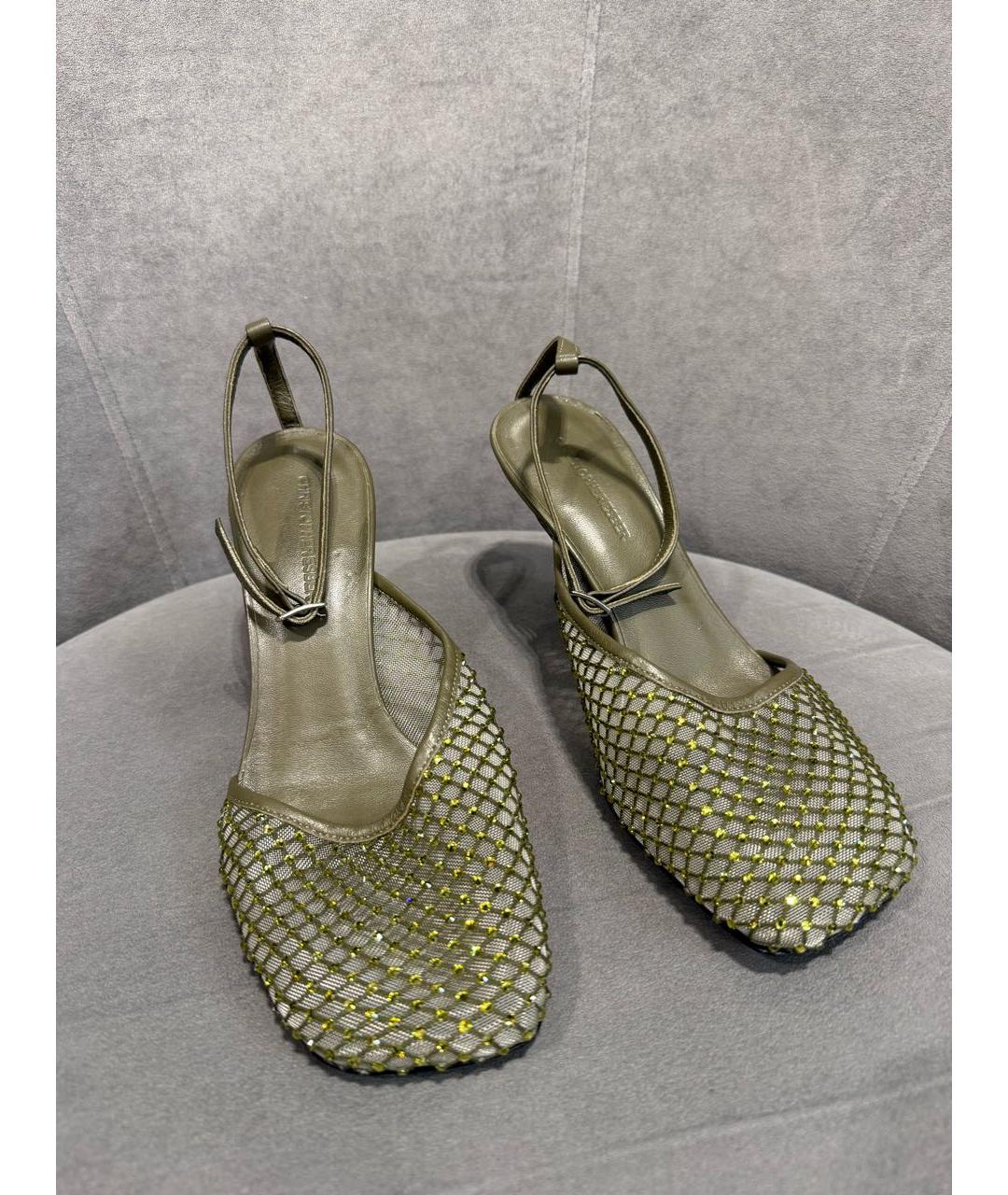 CHRISTOPHER ESBER Зеленые кожаные мюли, фото 2