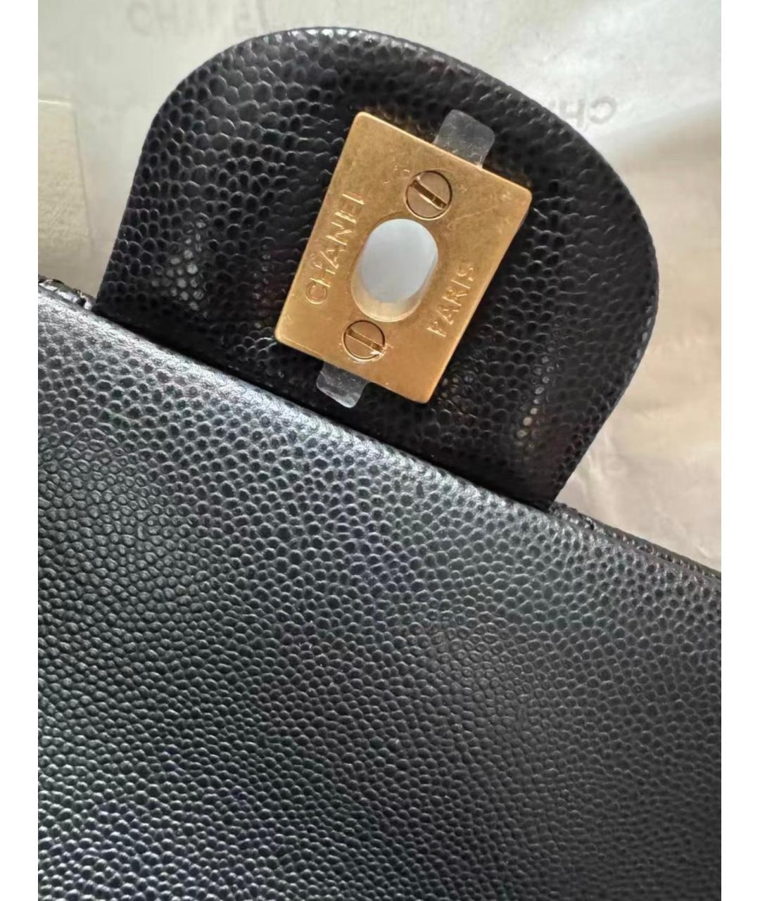 CHANEL Черная кожаная сумка через плечо, фото 5