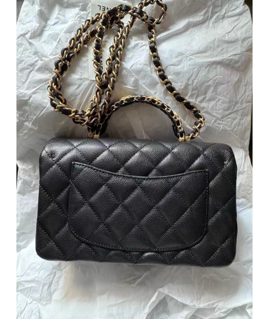 CHANEL Черная кожаная сумка через плечо, фото 4