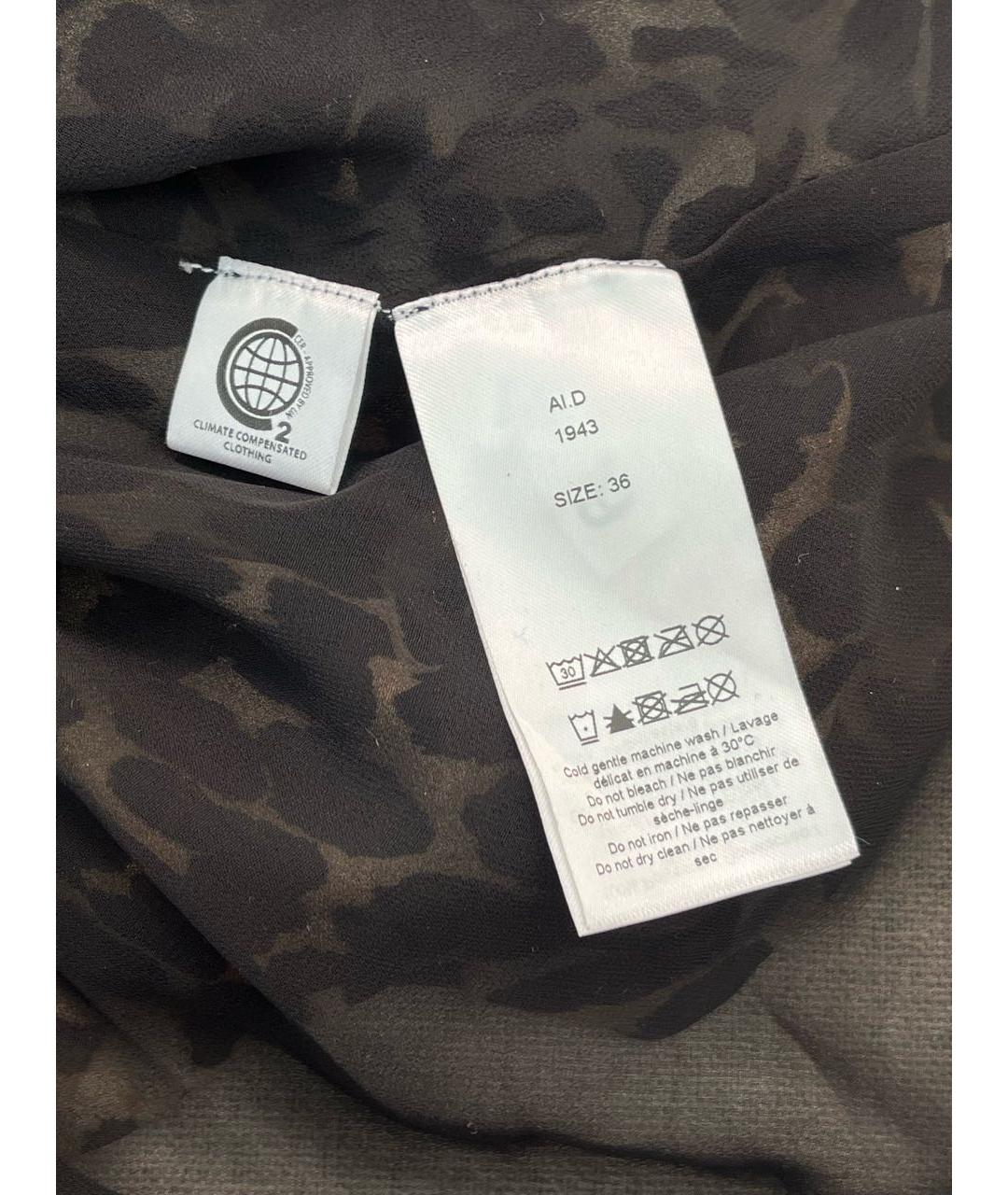 GANNI Коричневое полиэстеровое повседневное платье, фото 5