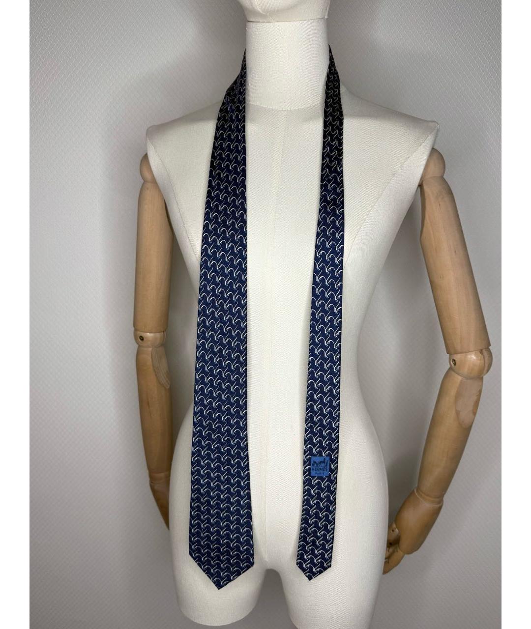 HERMES Мульти шелковый галстук, фото 8