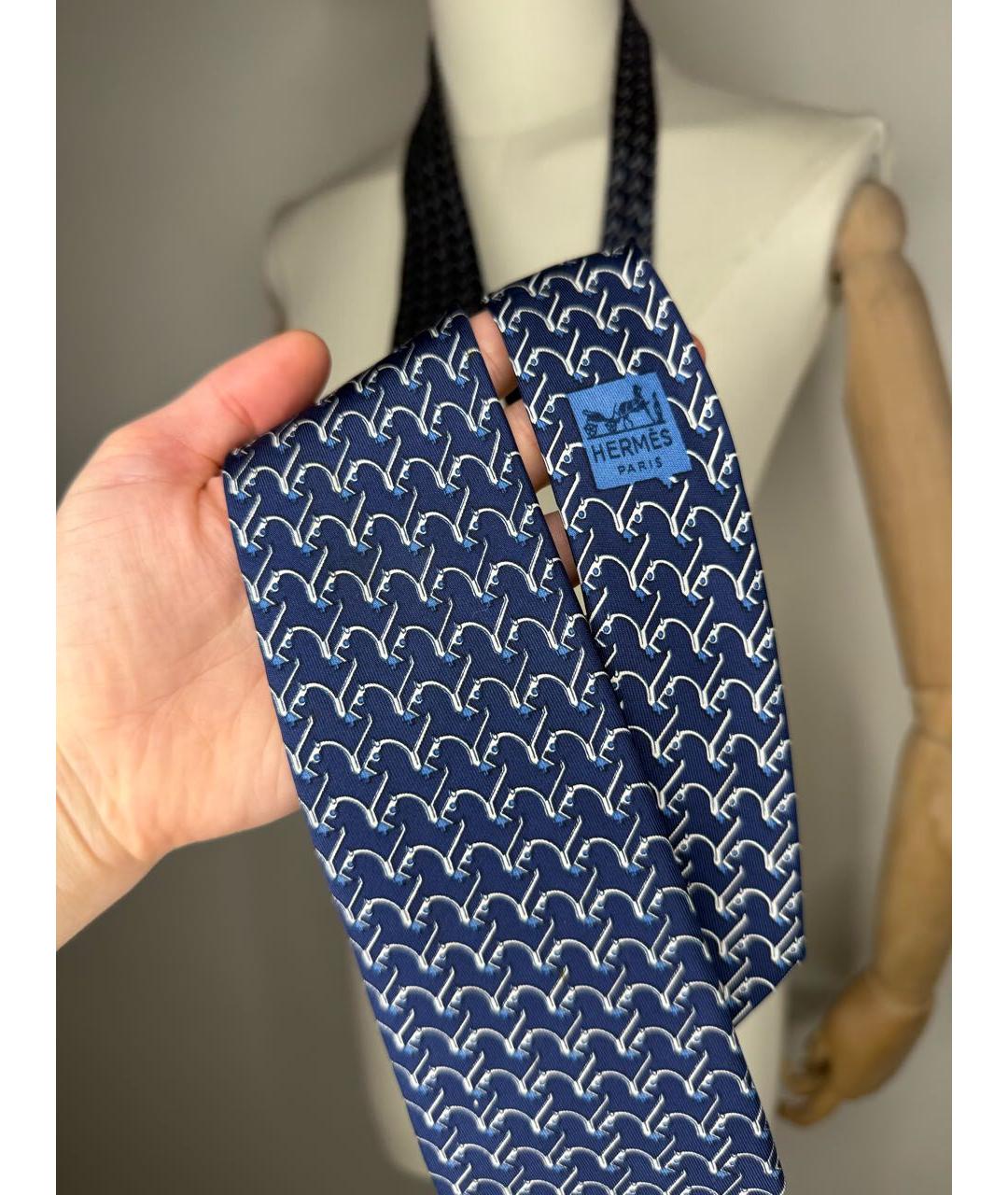 HERMES Мульти шелковый галстук, фото 6